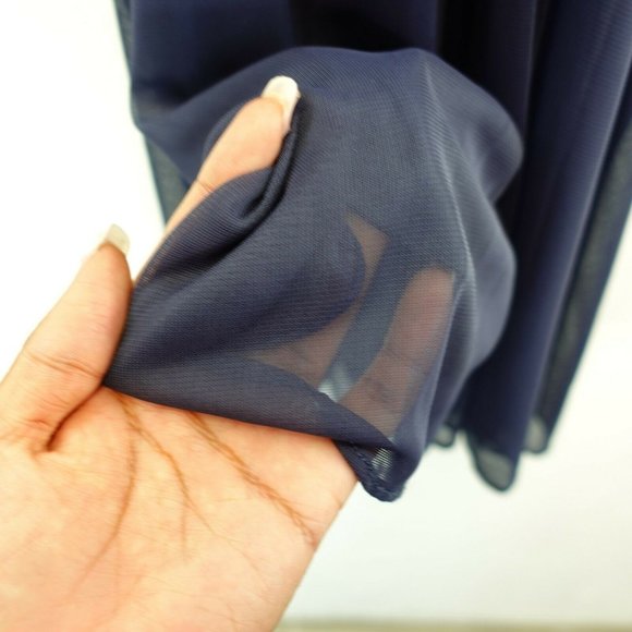 Mini Dress Womens 4 SMALL Navy Rhinestone Halter Ruched Cocktail JS BOUTIQUE - Picture 6 of 9